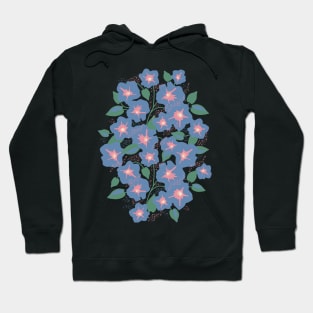 Blue-pink bindweed flowers Hoodie